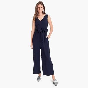J. Crew Wraptie Jumpsuit in Navy NWT Sz 8